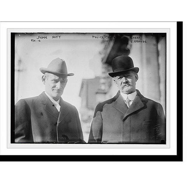 Historic Print, Judge Nott and Police Comissioner Sharp, E. Orange, N.J