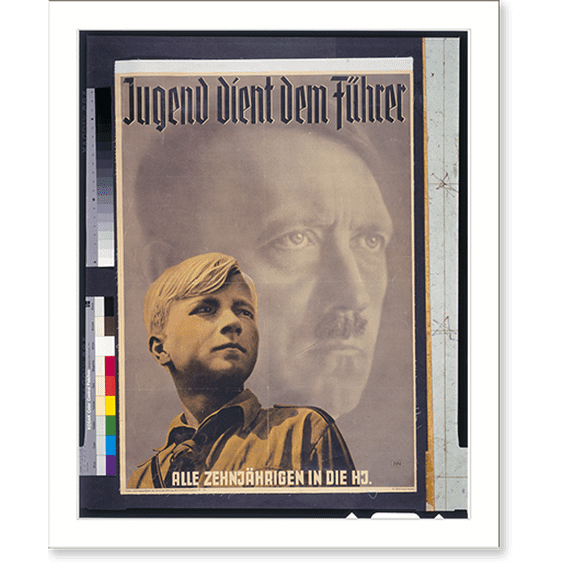 Historic Print, Jugend dient dem Führer. Alle Zehnjährigen in die HJ.HN., 18" x 24"