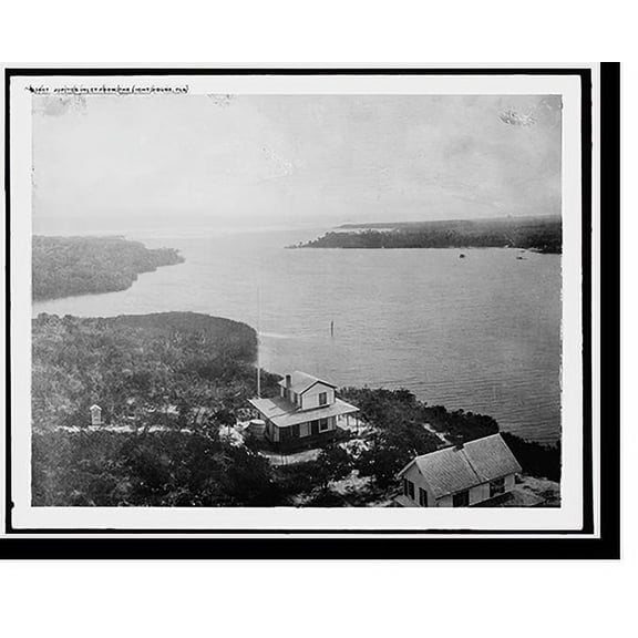 Historic Print, Jupiter Inlet from the lighthouse, Fla., 16" x 20"