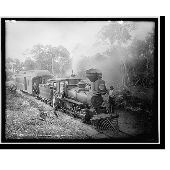 Historic Print, Jupiter & Lake Worth R.R., 16" x 20"