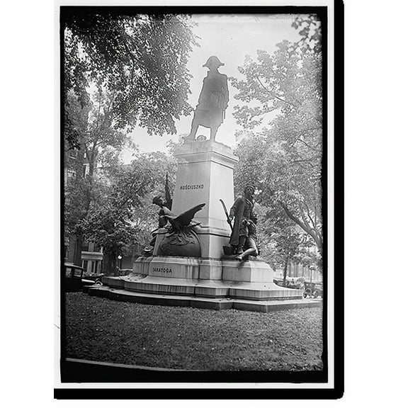 Historic Print, KOSCIUSZKO. STATUE OF, 16" x 20"