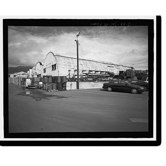 Historic Print, Kahului Cannery, Quonset Hut Grouping, 120 Kane Street, Kahului, Maui County, HI, 18" x 24"