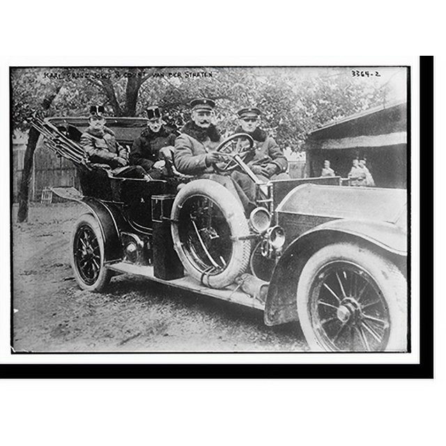 Historic Print, Karl Franz Josef and Count Van der Straten, 16" x 20