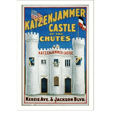 Historic Print, Katzenjammer Castle at the Chutes - 2, 16" x 20"