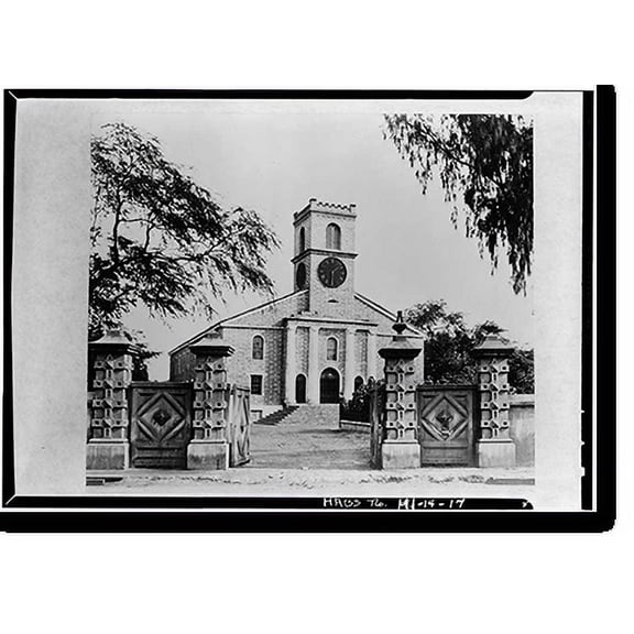 Historic Print, Kawaiahao Church, Punchbowl & King Streets, Honolulu, Honolulu County, HI - 17, 16" x 20"