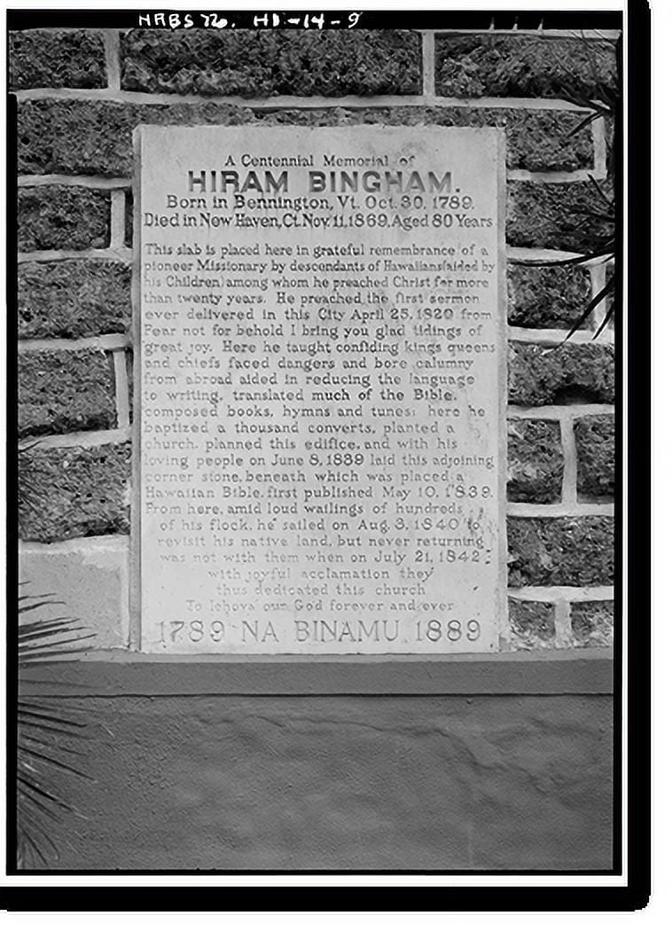 Historic Print, Kawaiahao Church, Punchbowl & King Streets, Honolulu