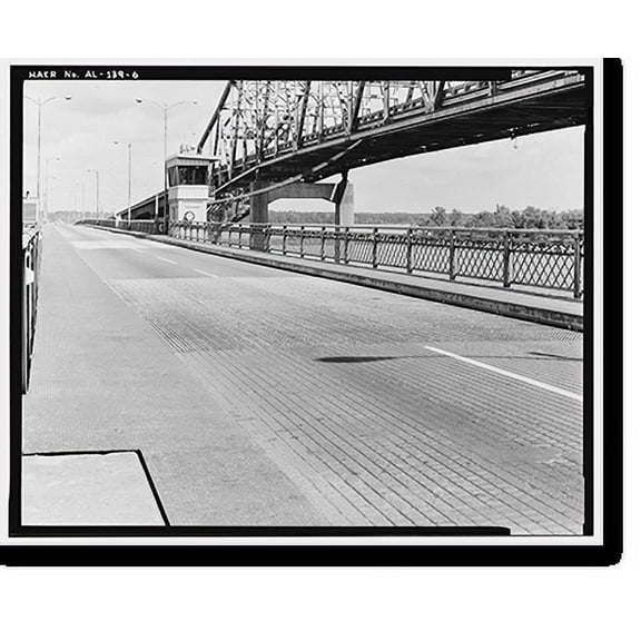 Historic Print, Keller Memorial Bridge, Spanning Tennessee River at U.S. Highway 31, Decatur, Morgan County, AL - 6, 18" x 24"