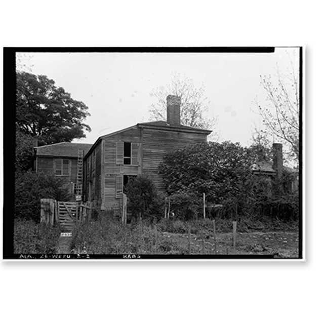 Historic Print, Kelly Fitzpatrick House, Autauga Street, Wetumpka