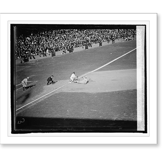 Historic Print, Kelly safe at 3rd when he reached there from 1st on