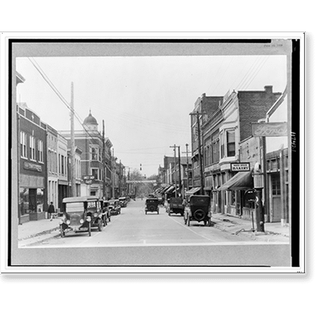 Historic Print, Kentucky Cynthiana, street scene in business district