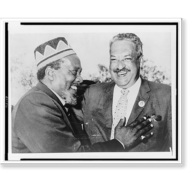 Historic Print, [Kenya Premier Jomo Kenyatta (left) sharing a laugh