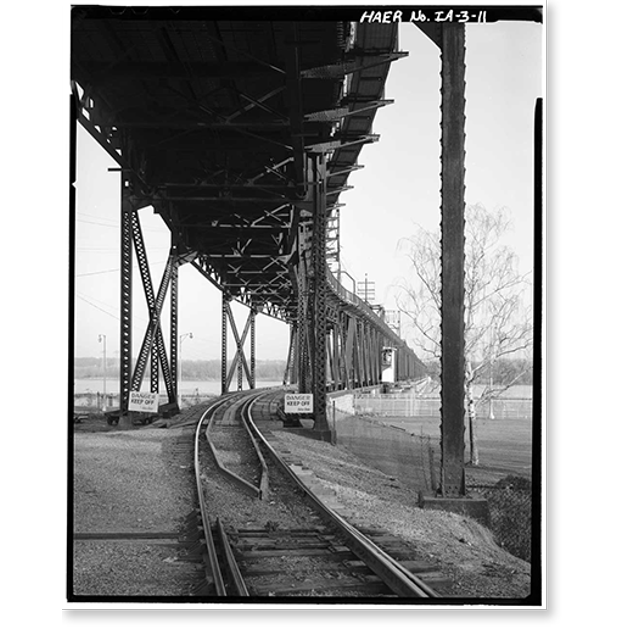 Historic Print, Keokuk & Hamilton Bridge, Spanning Mississippi River, Keokuk, Lee County, IA