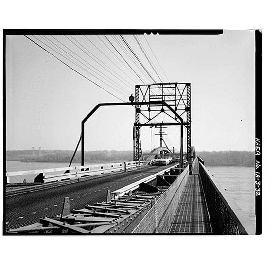 Historic Print, Keokuk & Hamilton Bridge, Spanning Mississippi River, Keokuk, Lee County, IA - 32, 16" x 20"