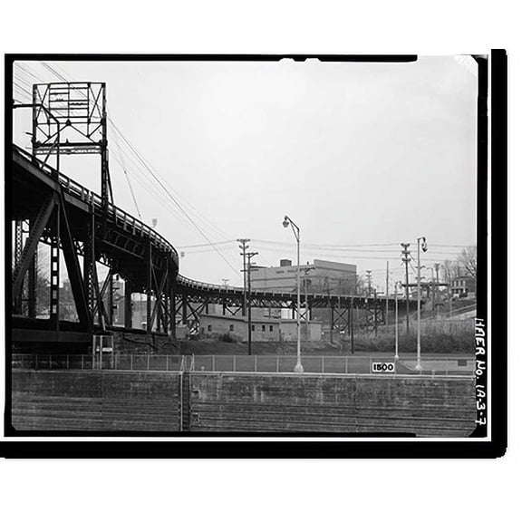 Historic Print, Keokuk & Hamilton Bridge, Spanning Mississippi River, Keokuk, Lee County, IA - 7, 18" x 24"