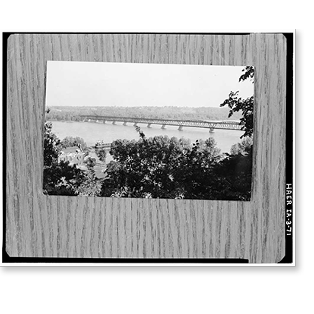 Historic Print, Keokuk & Hamilton Bridge, Spanning Mississippi River