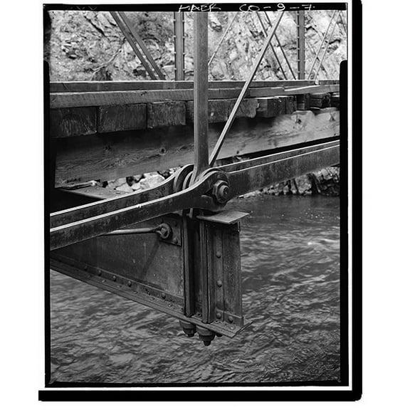 Historic Print, Keystone Bridge, Spanning South Platte River, Waterton vicinity, Jefferson County, CO - 7, 16" x 20"