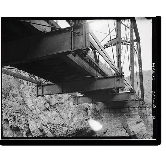 Historic Print, Keystone Bridge, Spanning South Platte River, Waterton vicinity, Jefferson County, CO - 8, 16" x 20"