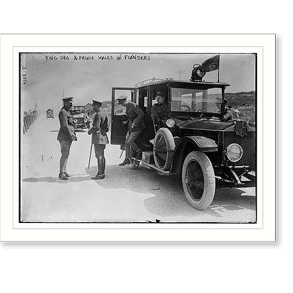 Historic Print, King Geo. & Prince of Wales in Flanders, 18" x 24"