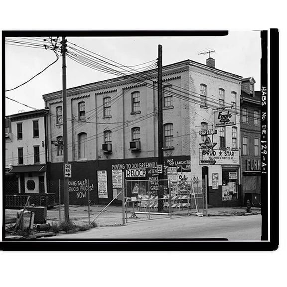 Historic Print, King Street, 200 Block, 236 King Street (Commercial Building), Wilmington, New Castle County, DE, 18" x 24"