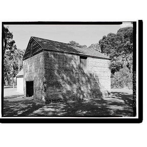 Historic Print, Kingsley Plantation, Barn, 11676 Palmetto Avenue, Jacksonville, Duval County, FL - 12, 16" x 20"