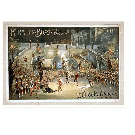 Historic Print, Kiralfy Bros grand production Black crook, 16" x 20"