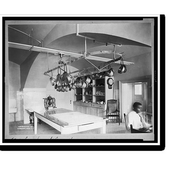 Historic Print, Kitchen, New White House, 16" x 20"