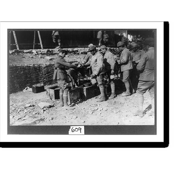 Historic Print, Kitchen No. 3 serving hot coffee to soldiers, Italian front, 18" x 24"