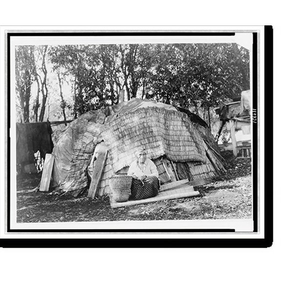 Historic Print, Klamath tule hut, 16" x 20"