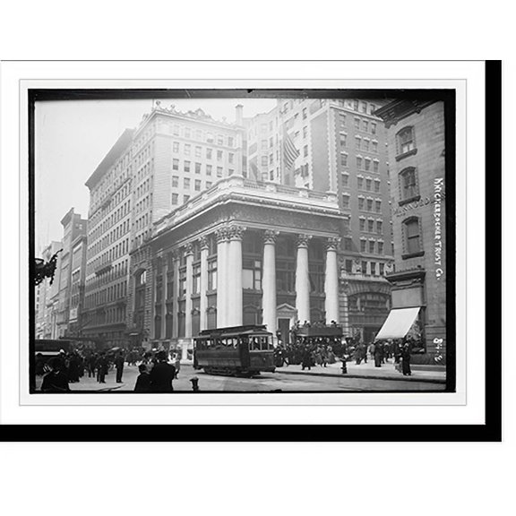Historic Print, Knickerbocker Trust Co., exterior view, New York, 16" x 20"