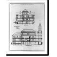 thumbnail image 1 of Historic Print, Knox County Court House, at Knoxville, Tenn.: Cross section and longitudinal section - plate 36, 16" x 20", 1 of 3