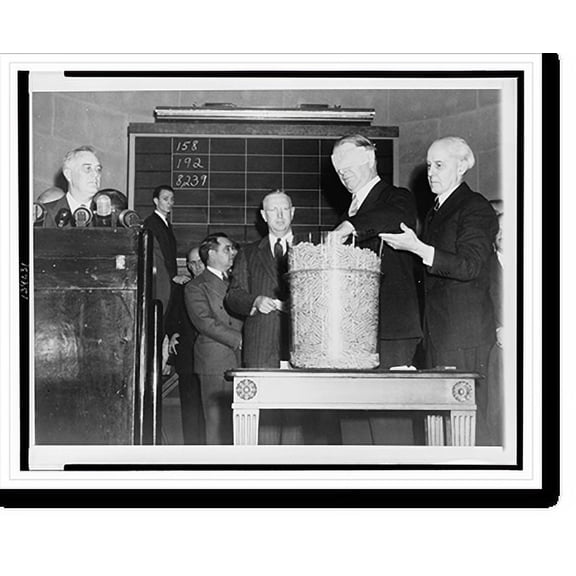 Historic Print, Knox draws a number, 16" x 20"