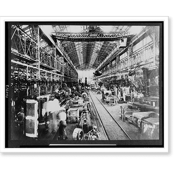 Historic Print, Kobe Works, machine shop, 16" x 20"
