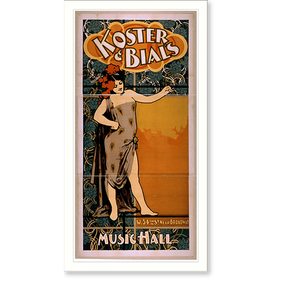Historic Print, Koster & Bials Music Hall W. 34th St. near Broadway., 16" x 20"