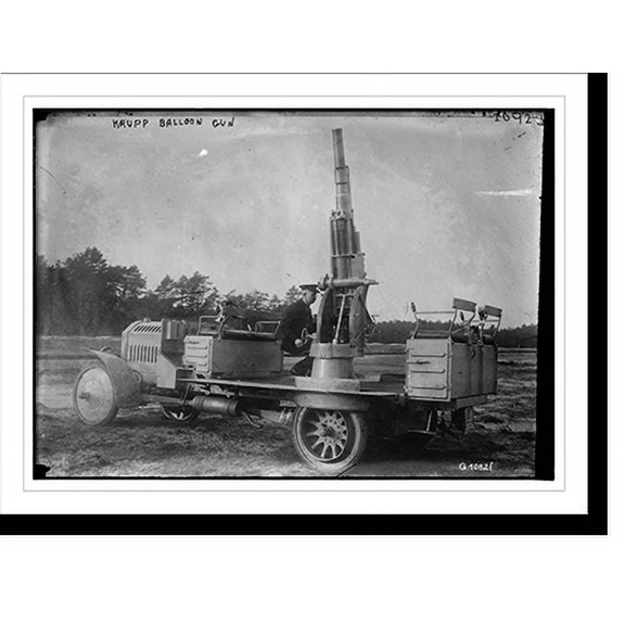 Historic Print, Krupp balloon gun, 18" x 24"