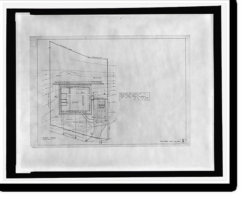 Historic Print, [Kwikset house technical drawings. Plot plan], 16" x 20 ...