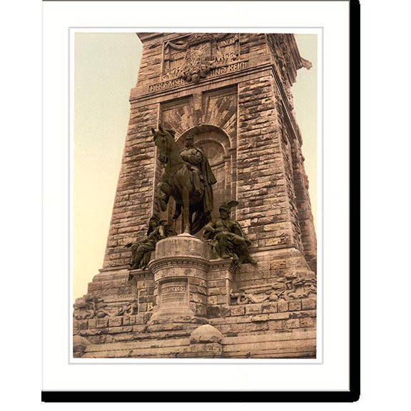 Historic Print, Kyffhauser and Monument of William I Thuringia Germany, 16" x 20"