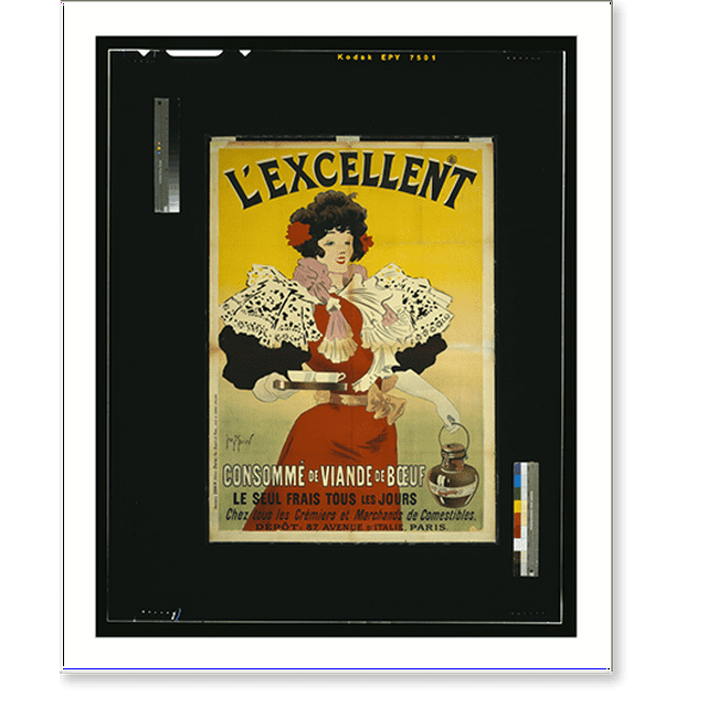 Historic Print, L'excellent, consommé de viande de