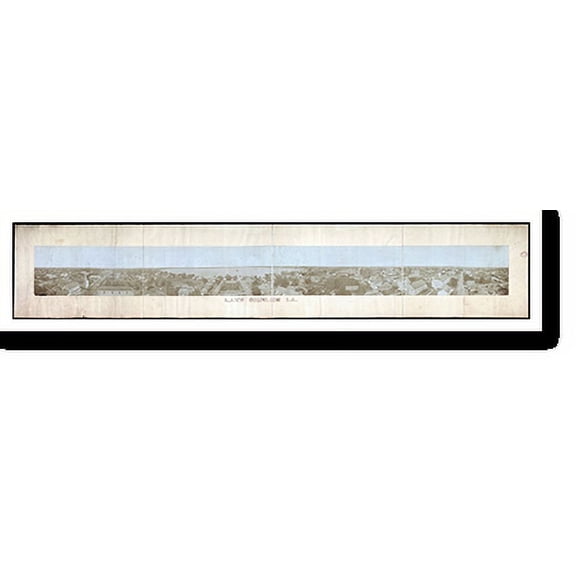 Historic Print, LA Lake Charles 1895 PHOTO, Width 7" x Length 36"