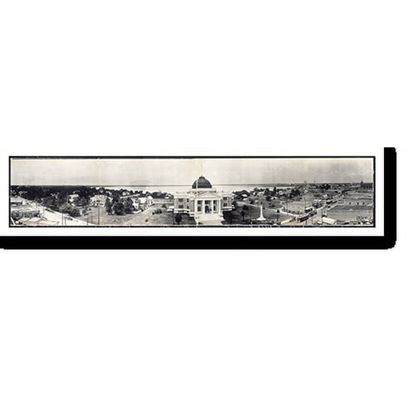 Historic Print, LA Lake Charles 1923 PHOTO, Width 7" x Length 36"