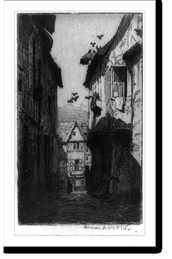 Historic Print, La Rue Haute, 16" x 20"