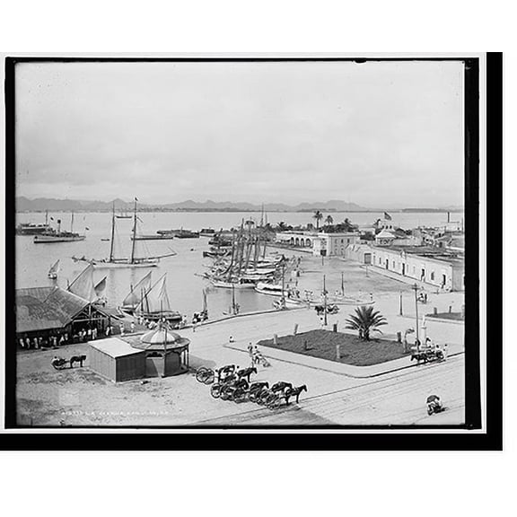 Historic Print, La marina, San Juan, P.R., 18" x 24"