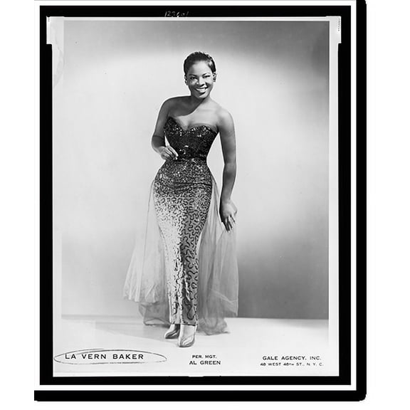 Historic Print, [LaVern Baker, full-length portrait, standing, facing front], 16" x 20"