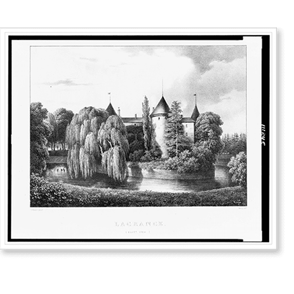 Historic Print, Lagrange (eastn. view).A. Fisher, pinxt. ; Deroy, delt., 18" x 24"