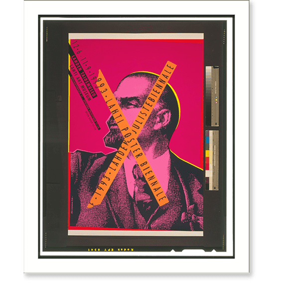 Historic Print, Lahti X Poster Biennale.Alain Le Quernec 1992., 16" x 20"