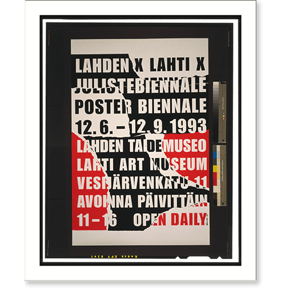 Historic Print, Lahti X Poster Biennale.Rambow '93., 18" x 24"
