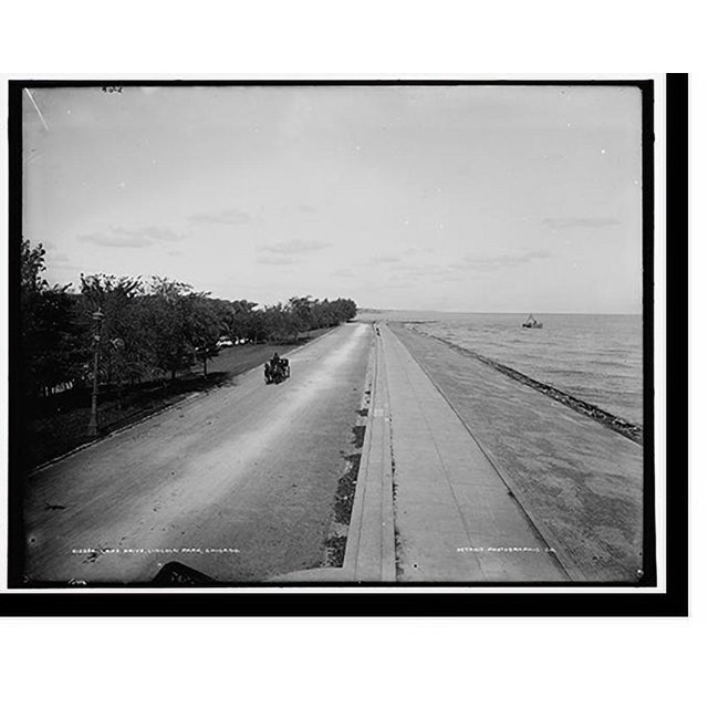 Historic Print, Lake Drive, Lincoln Park, Chicago, 16" x 20"