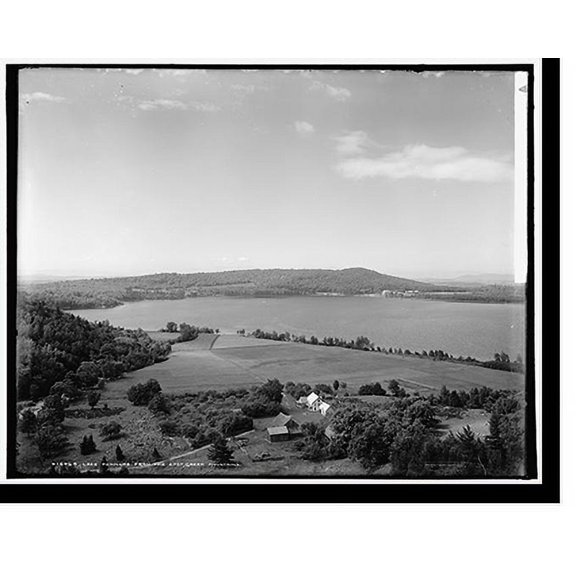 Historic Print, Lake Dunmore from the east, Green Mountains, 16" x 20"
