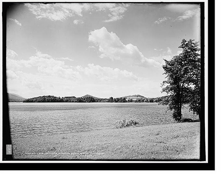 Historic Print, Lake Dunmore, looking south, Green Mountains, 16" x 20