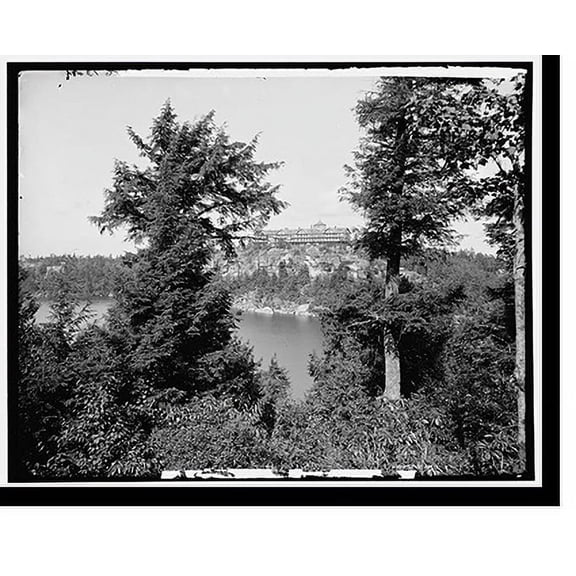Historic Print, Lake Minnewaska, N.Y., from Millbrook Mountain Road, 18" x 24"
