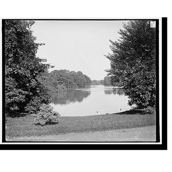 Historic Print, Lake in the park, Buffalo, N.Y., 18" x 24"